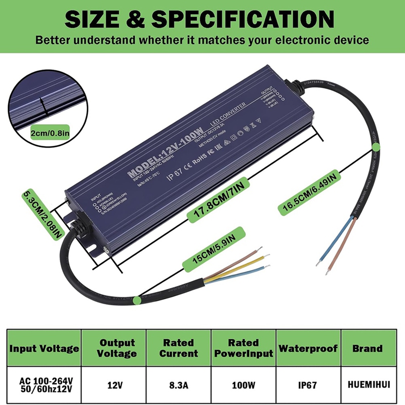 ● محول طاقة LED بجهد 12 فولت،  - مراجعة Dc Power Supply 12V وسعره