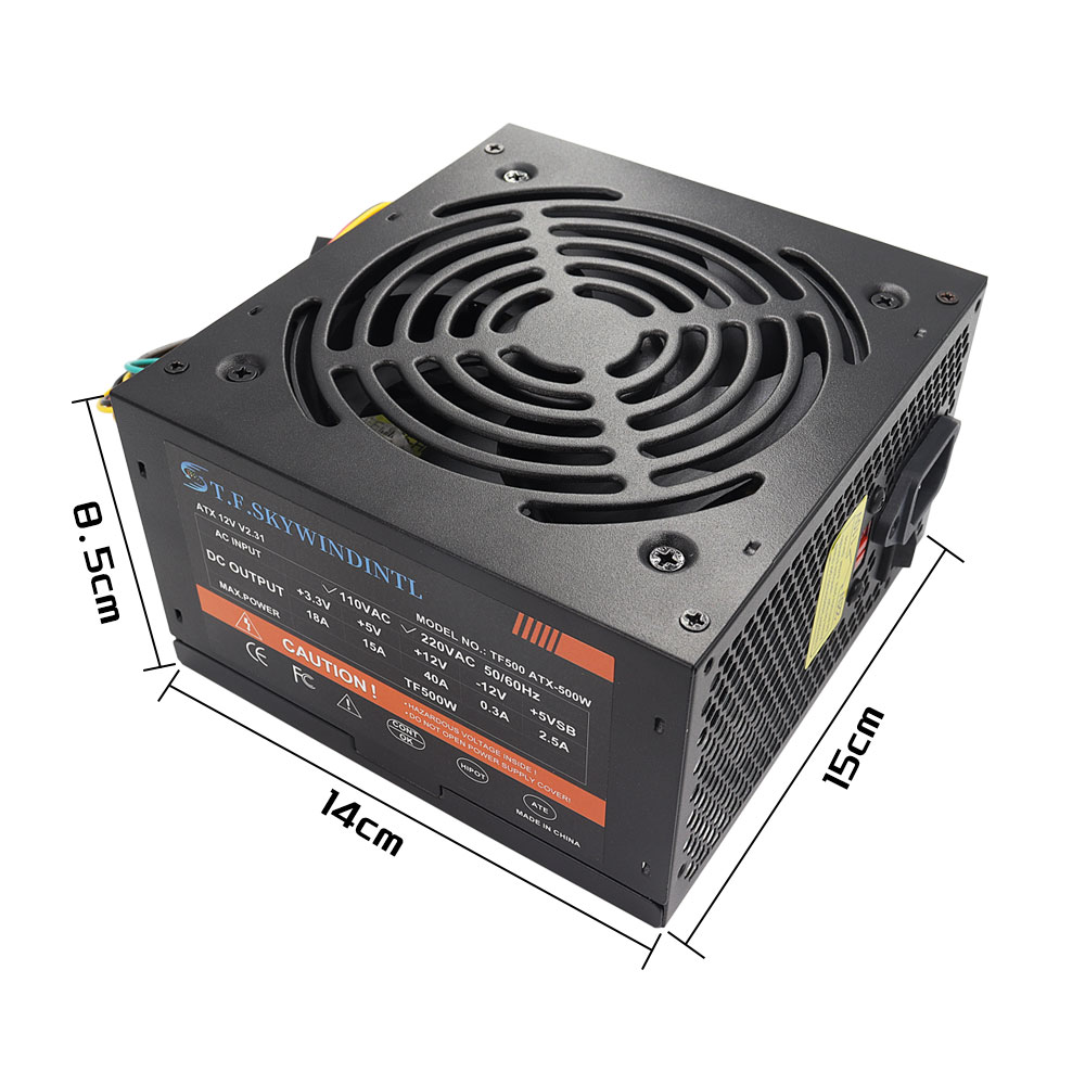 مزود طاقة ATX أسود بقوة 500 وا - مراجعة Power Supply 650W وسعره